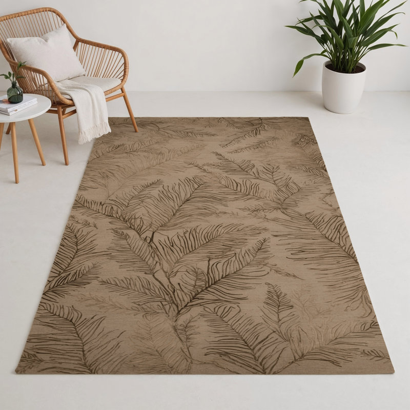 Tapis d'intérieur et d'extérieur brun Nature, Rectangle 5 pi x 7 pi