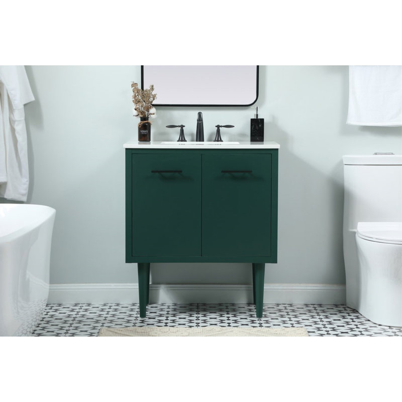Ensemble de meuble-lavabo simple 30 po Cyrus, Vert