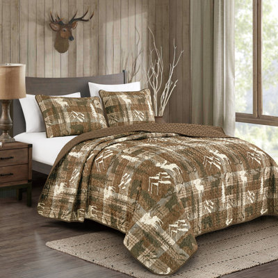 Ensemble de couvre-lit 3 pièces Rustic Polyester