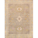 Azerbaijan Hand Knotted Wool Oriental Area Rug in Camel/Beige