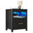 17.7'' W 2-Drawer Nightstand with LED Light and Charging Station-2112887855