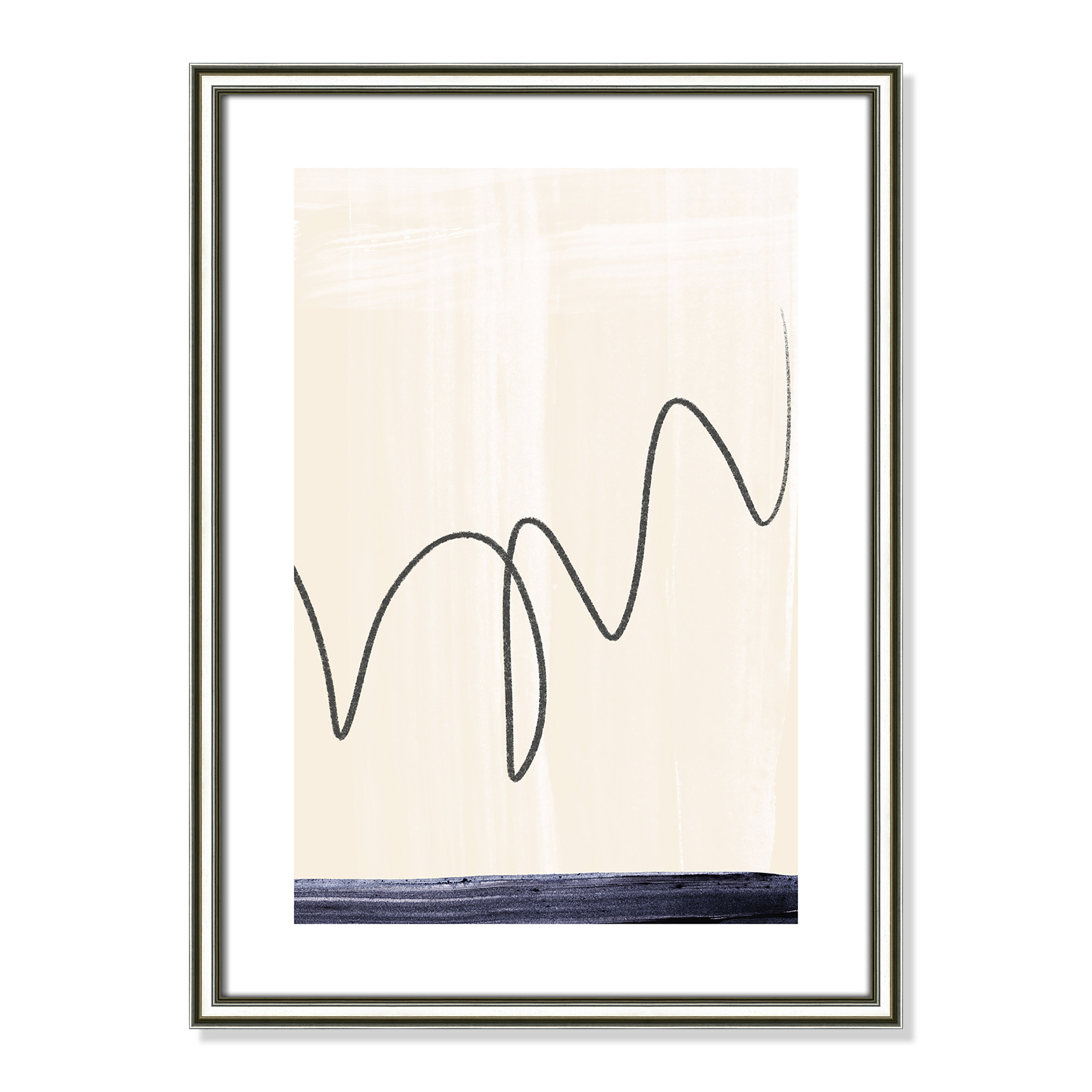 Departured II - Picture Frame Painting Print, 24.25" H x 18.25" W x 0.88" D, Silver Framed Paper