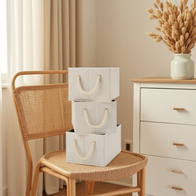 3 bacs de rangement pliables