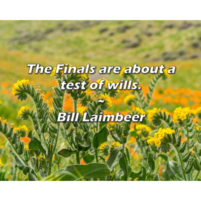 Artsy Quote "The Finals are about a test of wills." By Bill Laimbeer Gallery Wrapped Canvas