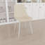 Chaise de salle à manger en lin beige 4