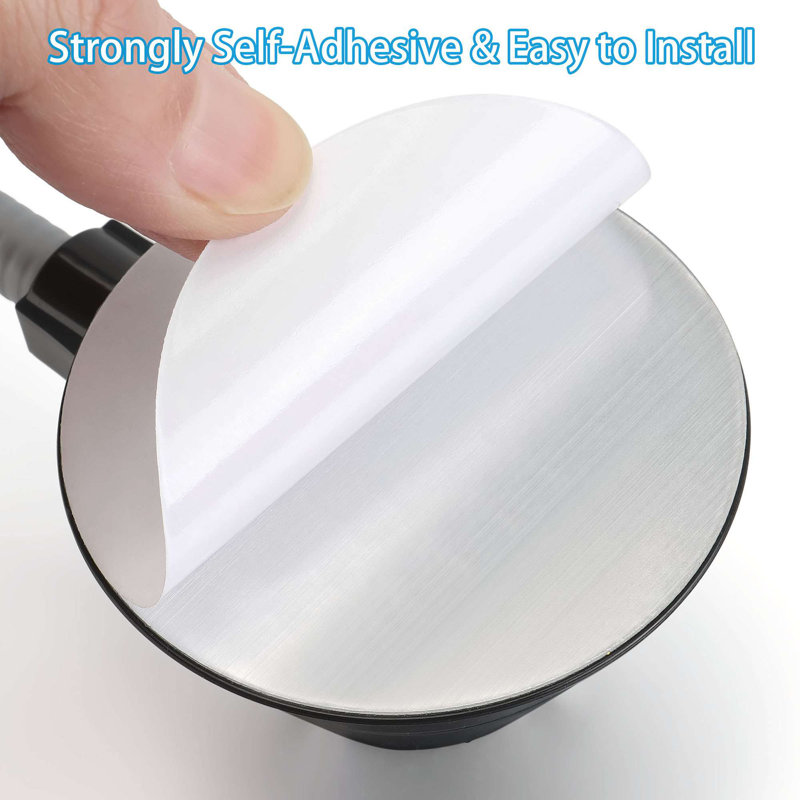 Adjustable Shower Head Holder, Adhesive No Drill Handheld Showerhead Wall Mount Holder for Bathroom, Silver