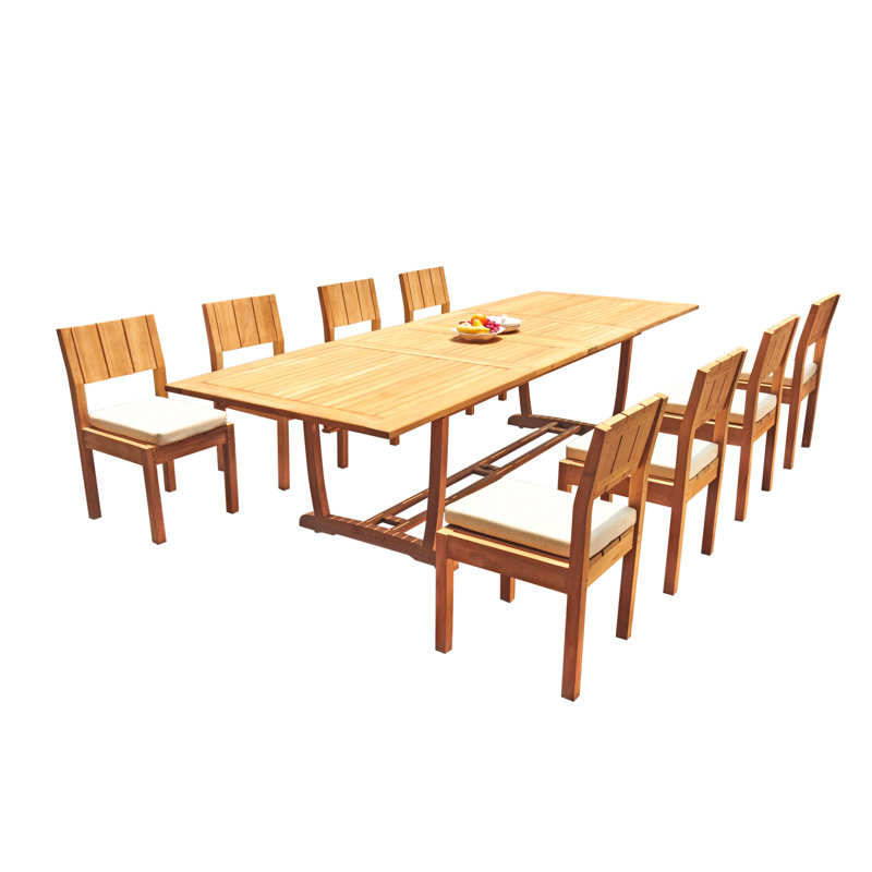 Ensemble repas pour 8 personnes Braiden, H 30,5 po x L 82 po x l 40 po