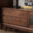 Black Walnut TV Stand with Multiple Features