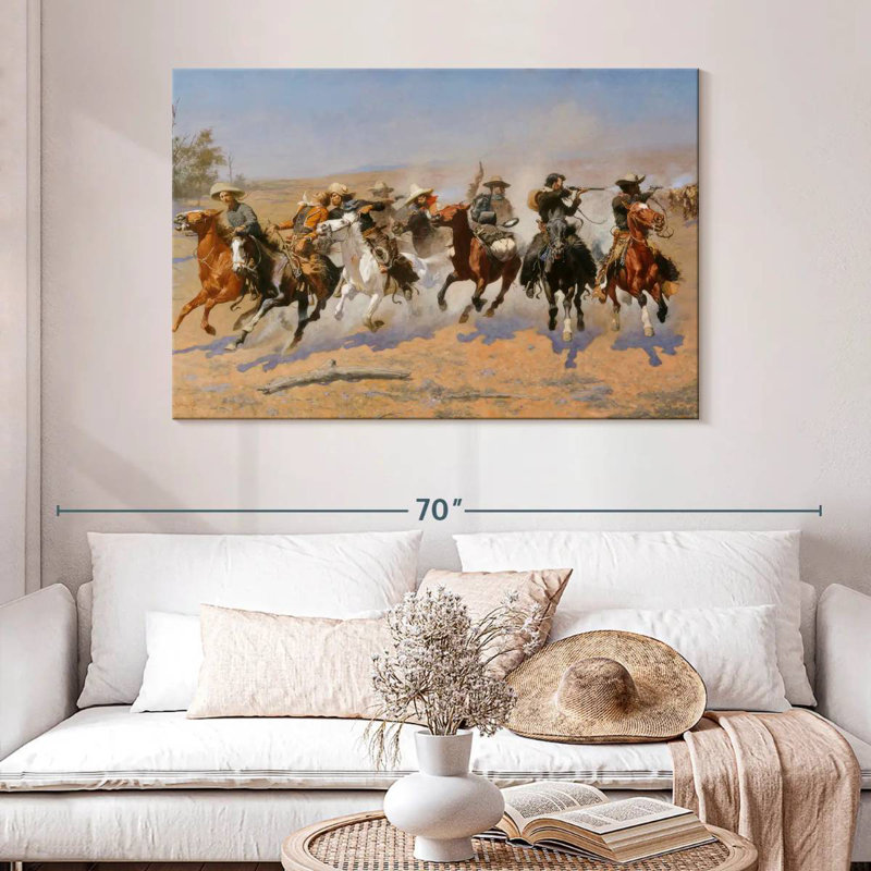 Lelar A Dash For The Timber, 32" H x 48" W