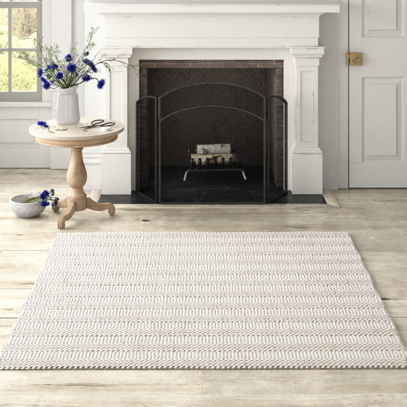 Stanwick Handmade Bleach Rug, Square 6'