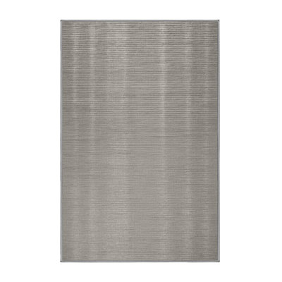 Machine Washable Solid Gray Area Rug