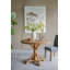 Table de salle à manger ronde 42 po x 32 po, table de cuisine en bois avec base balustre sculptée, style campagnard / rustique / français