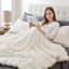 Jeté en fausse fourrure pour canapé - molleton moelleux blanc crème, couverture moelleuse moelleuse pour canapé et lit, jeté 50 po x 60 po-116234580-116234582