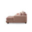 Élégant canapé d'angle, tissu rose, 129,9 x 59,1 x 35,4 pouces | Structure en bois de hêtre et en bois aggloméré, 100% polyester, mousse souple 28 po, coussins portables, pieds ronds en noyer | Design moderne pour le salon et le salon-90667730