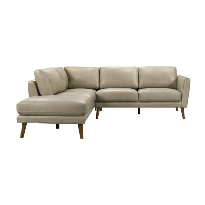 Benson Leather Sectional Sofa Chaise