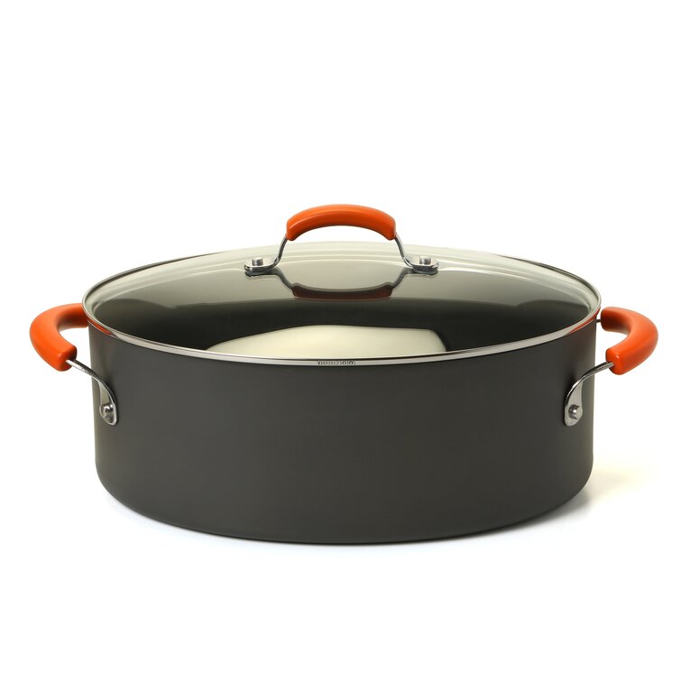 Rachael Ray Hard-Anodized Nonstick 8-Quart Covered Oval Pasta Pot
