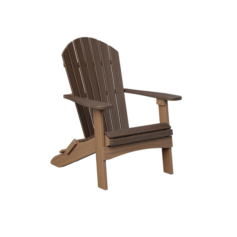 Berlin Gardens Comfo Back Folding Adirondack Chair, Brazilian Walnut/Antique Mahogany