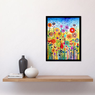 Tall Mixed Flowers - Single Picture Frame Print
