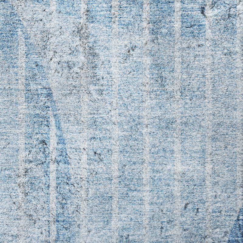 Tapis à poils longs de qualité supérieure lavable à la machine Dream ADS723, Bleu, 8 pi x 10 pi