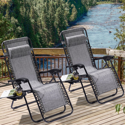 Cynar Folding Zero Gravity Chair(Set of 2)