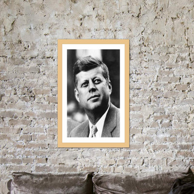 " John F Kennedy JFK Portrait " Black and White Photography