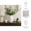 Textured Table Vase Jar With Two Handles for Home Decor - Ceramic Tall Flower Vase for Tabletops and Living Room Accent - White-1103082956