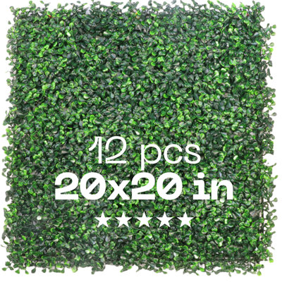 12 Pcs 20"X20"Grass Wall Backdrop, Greenery Wall Backdrop, Grass Wall Panels, Boxwood Hedge Wall