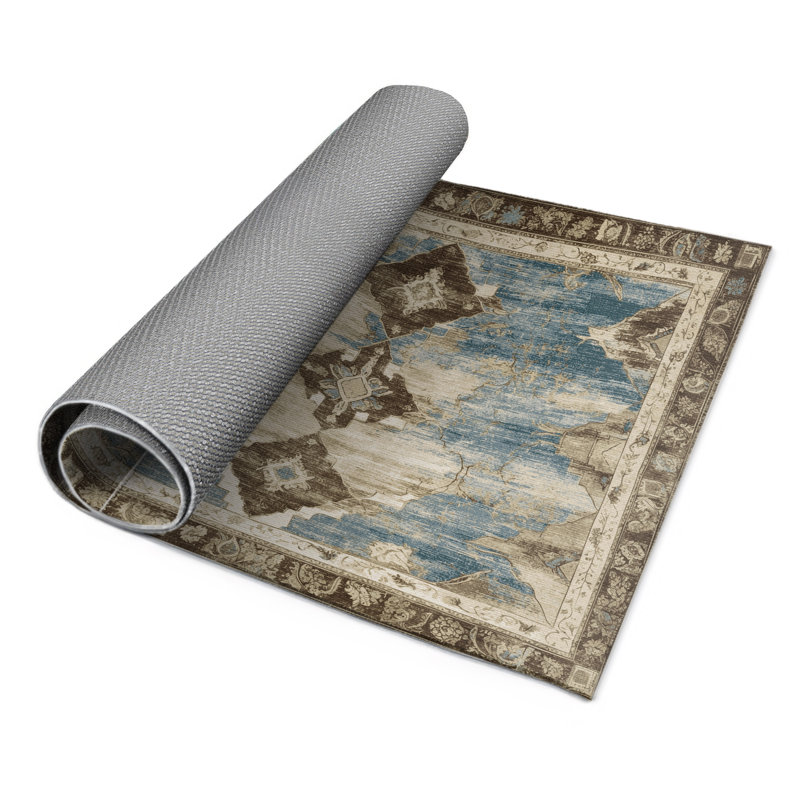 Antique Symphony Indoor And Outdoor Area Rug, Rectangle 1'6" x 2'6"