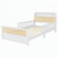 Structure de lit simple en rotin avec lumières DEL et tête de lit avec rangement-2139270490-2139270485