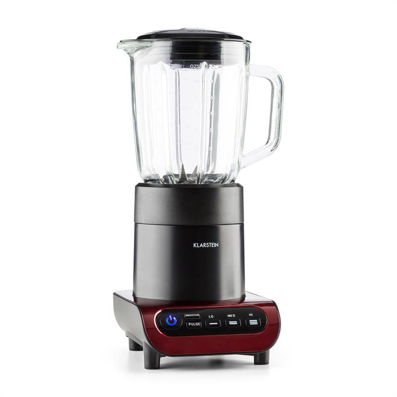 Klarstein 3 Speed 1500ml Countertop Blender, Black/Red