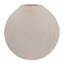 Vase de table rond texturé moderne Ecomix pour la décoration de la maison ou du bureau - Grand vase décoratif pour la composition florale du salon - Blanc et ivoire