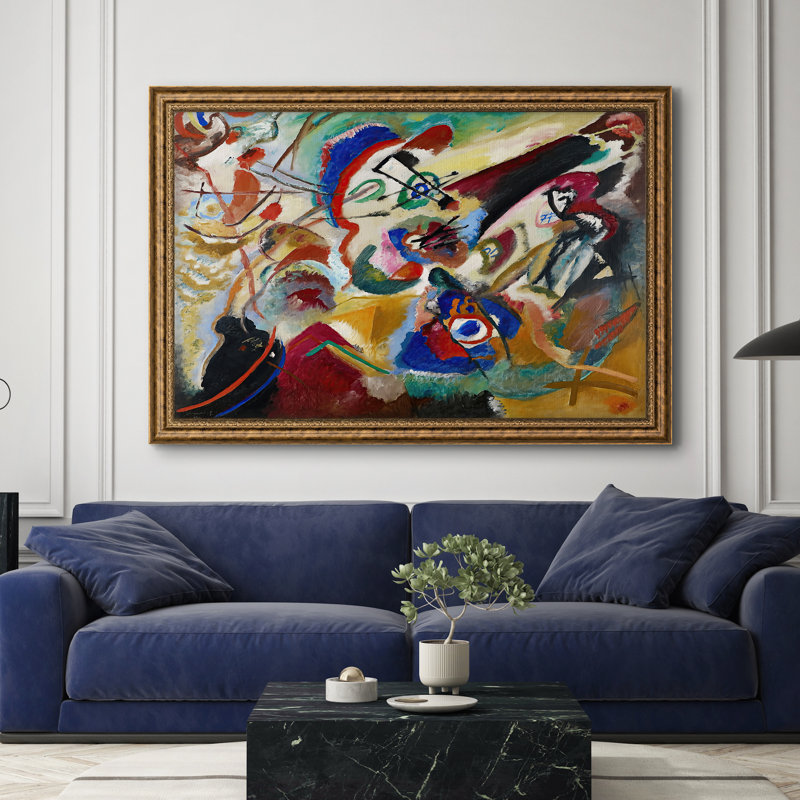 Fragment 2 for Composition VII, 1913 - Wassily Kandinsky - Toile encadrée sur mesure, 28x40 INNER SIZE, Framed Canvas
