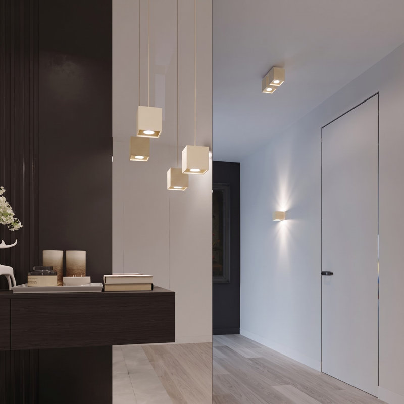 QUAD Flush Mounted Sconce, Wall lamp QUAD 1 beige, Beige, 1 Light