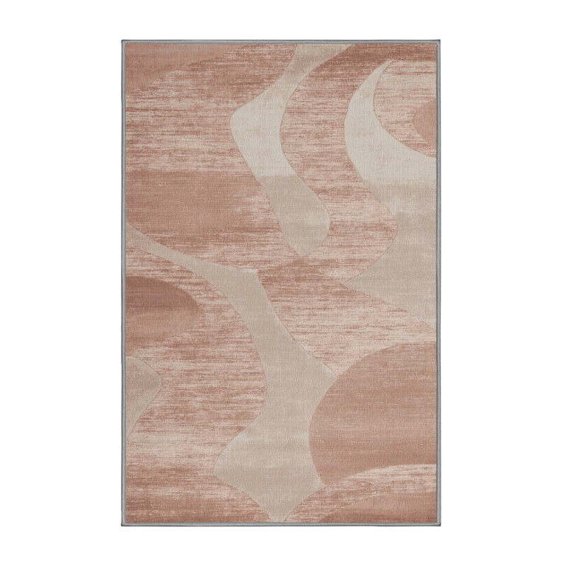 Tapis abstrait gris lavable à la machine, Rectangulaire 2 pi x 3 pi