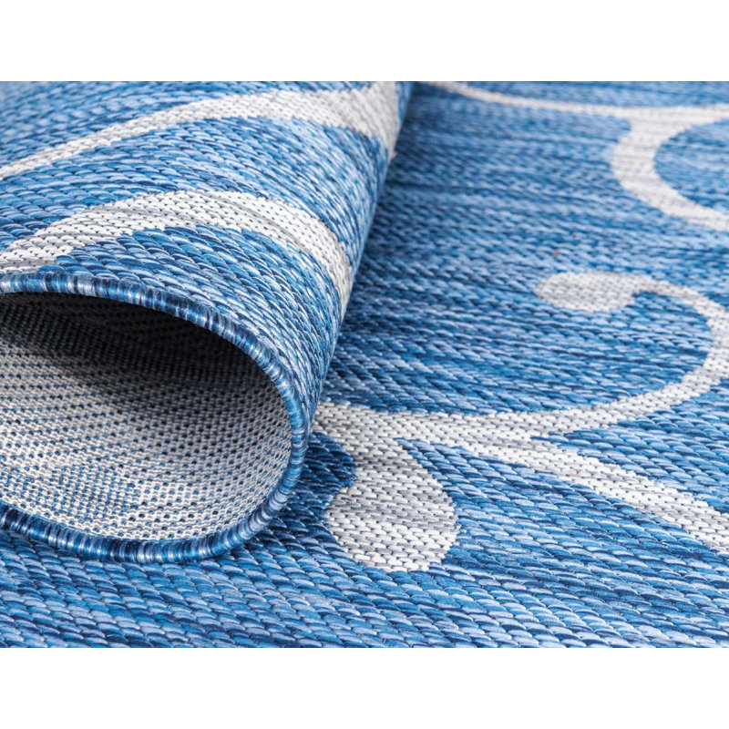 Hornersville Floral Indoor / Outdoor Rug, Rectangle 8' x 11'4"