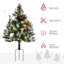 Arbre de Noël artificiel régulier (double) avec blanc Aiguilles vertes