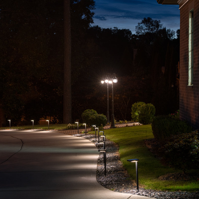 Bronze LED Solar Path Light with Adjustable Mounting Options
