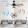 Jadiss 52'' low profile ceiling fan with light
