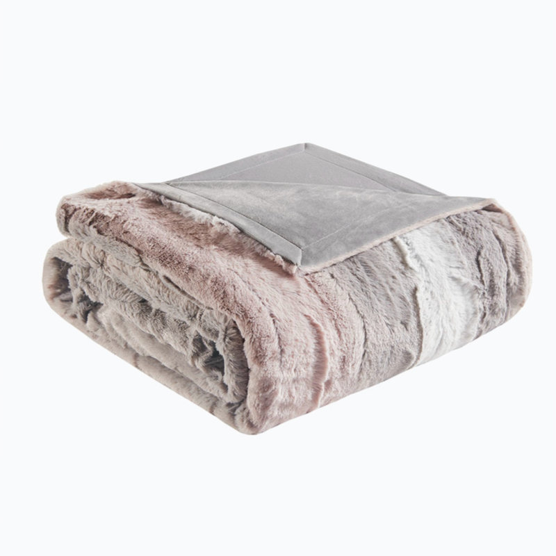 Throw Blanket, Gray, 70" W x 60" L