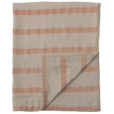 Couverture pour bébé à rayures en coton
