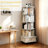 5 Tier Rotating Bookshelf, 360° Display Round Spinning Bookshelf With Wheels And Drawer, Space-Saving, Small Space Rotating Bookshelf Tower For Bedroom, Living Room, Home, Office, Warm White-2011458865-2011458870
