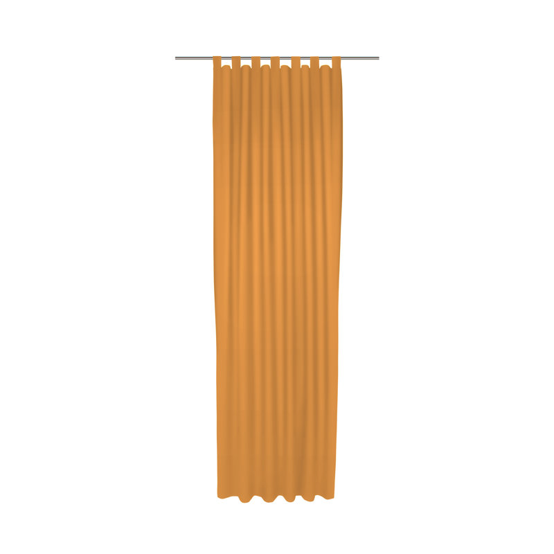 Polyester Blackout Tab Top Curtain Panel, 142cm Width x 345cm Drop, Orange