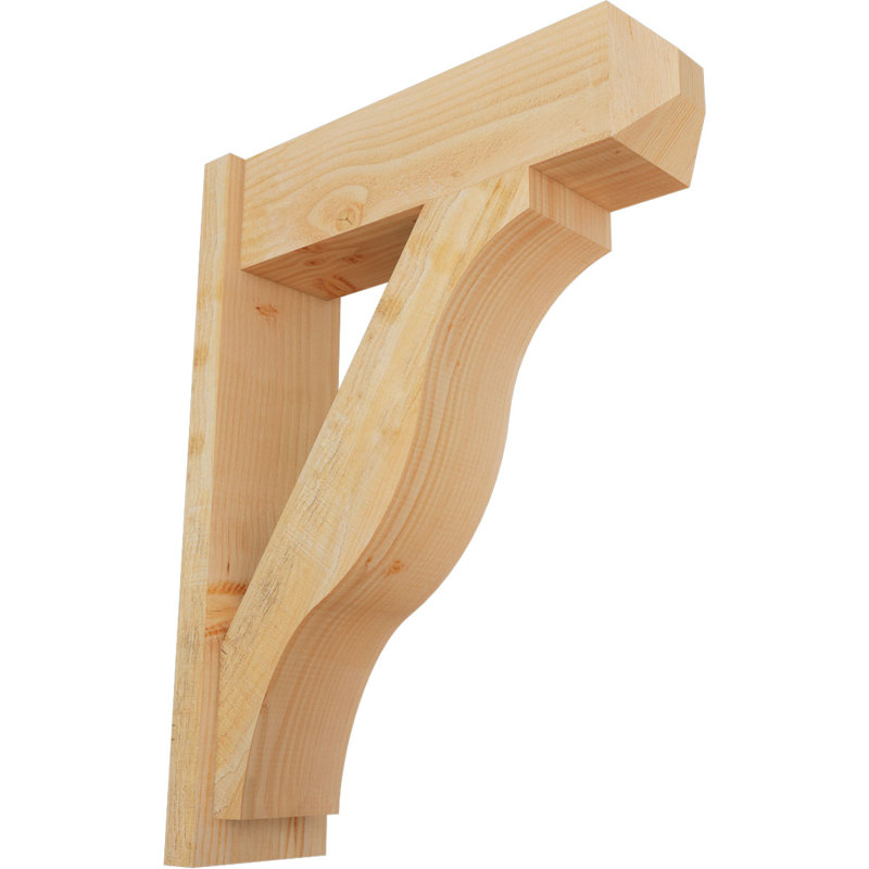 Persienne en bois rustique Funston Craftsman, P 26 po x H 34 po, Sapin Douglas de 8 po (sciage brut)