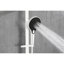Pomme de douche robuste en acier inoxydable avec boyau de 69 po et barre coulissante, options de jet fonctionnel, fabrication portable robuste de couleur blanche, boyau, hauteur réglable de 28 po,-124583822