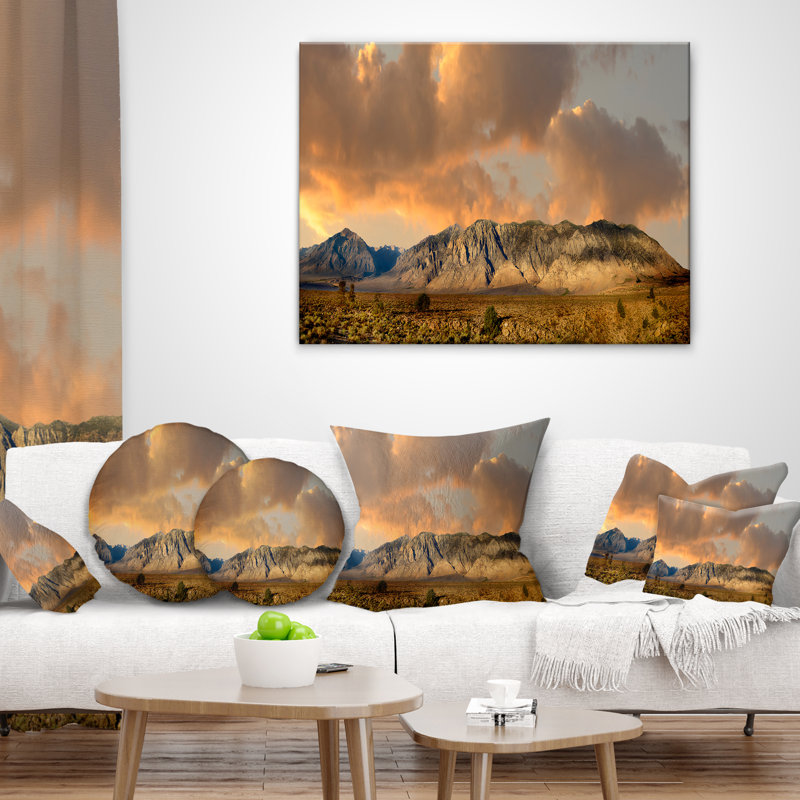 Coussin Sierra Nevada Mountain, 16 po x 1 po, Coussin décoratif