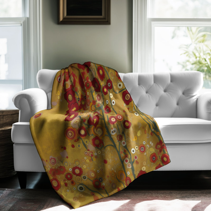 Couverture Gilded Garden Bouquet, L 60 po x L 80 po