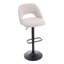 Nesly Swivel Upholstered Adjustable Height Counter Stool with Metal Frame-238816583