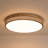 Dimmable Modern Perforated Design Round Led Flush Mount With Wood