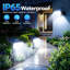Projecteur solaire IP65 imperméable à l'eau, projecteur solaire 100LED super lumineux, 2 modes d'éclairage projecteurs solaires 6500K, 2-en-1 piquet de sol et fixation murale pour le jardin