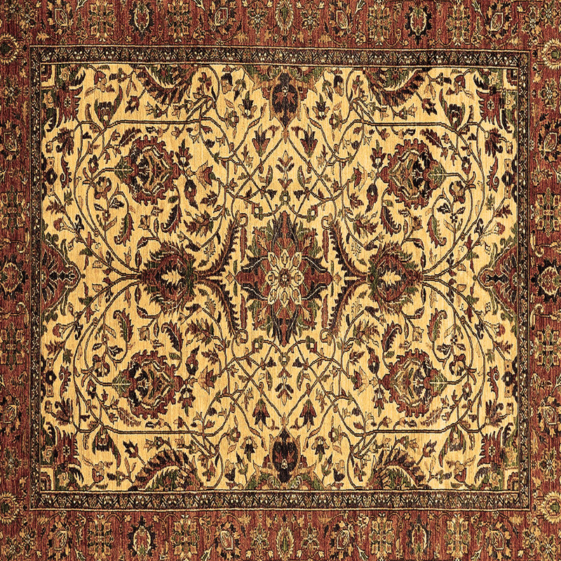 Washable Oriental Indoor Rug, Square 5'